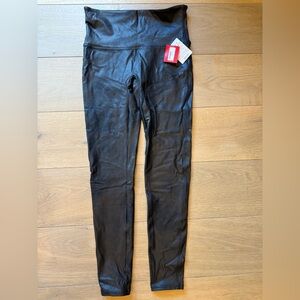 SPANX faux leather leggings NWT